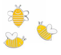 Uhat® Paquete de 3 Pines de la Serie de Insectos Broches de la Serie Busy Bee Pin de Solapa Pin Insignia Bolsa de Suéter Accesorios Broche