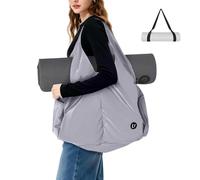 Uhawi Bolsa de gimnasio con soporte para esterilla de yoga, bolsa de gimnasio para mujer con compartimento para zapatos y bolsillos de almacenamiento húmedos/secos, soporte ajustable para esterilla de