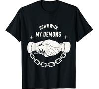UHBGd68uu Down with My Demons T-Shirt Black S