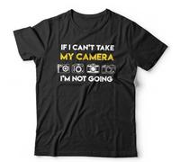 UHBGd68uu If I Can't Take My Camera I'm Not Going T-Shirt Black M