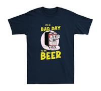 UHBGd68uu It's A Bad Day To Be A Beer Funny Drinking Beer Saying Joke T-Shirt Blue M