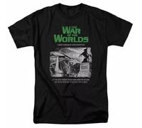 UHBGd68uu War of The Worlds Attack People Poster T Shirt Sci-Fi Movie Black XXL