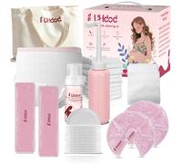 UHdod Kit esencial posparto para el parto, kit posparto, kit de recuperación de cuidado posparto, ropa interior desechable y paquetes de hielo, espuma refrescante, botella peri boca abajo,