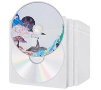 UHETLET 100 PCS Fundas de Plástico PP de Doble Cara para 2 CDs Cada Una, Estuches Transparentes para Almacenamiento y Protección de CDs, DVDs y Discos Blu-ray, Protectores CD Duraderas y Reutilizables