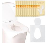 UHETLET 100 PCS Protector WC Desechable, Fundas Desechables para Asiento de Inodoro, Fundas Desechables para WC para Adultos y Niños, Cubierta de Asiento de Inodoro para Viajes Hoteles Baños Públicos