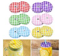 UHETLET 12 PCS Tapas para Tarros de Cristal, Tapa Roscada para Tarro 70 mm, Tapas para Latas de Bebidas, Redondas Tapas para Botes de CristalConservas, Tapas Metálicos para Vasos de Cristal