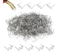 UHETLET 1200 PCS Grapas de Soldadura Caliente 0,8mm / 0,6mm, Grapas Onduladas de Acero, Clavos Soldadura, Grapa para Soldador de Plástico, Reparación de Grietas en Parachoques de Coche