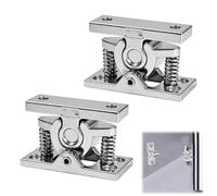 UHETLET 2 PCS Pestillo de Puerta de Aleación de Zinc, Soporte para Puertas de Exterior con Muelle, Tope de Puertas para Suelo con Tornillos, Retenedor Puerta para Autocaravana, Caravana o Jardín