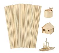 UHETLET 200 PCS Palitos para Algodón de Azúcar 300x4mm, Palillos de Madera Cuadrados para Manualidades, Palitos de Bambú Cuadrados, Palos para Algodón de Azúcar, DIY Manualidades, Proyectos de Arte