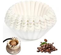 UHETLET 200 Unidades Filtros Café Papel 90/200mm - Filtro de Café Blanco en Forma de Cesta, Filtros de Cesta Blanca para 4-5 Tazas, Compatibles con Melitta, Saro, Bonamat y Animo
