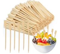 UHETLET 400 PCS Tenedores de Madera Pequeños, Tenedor Bambu 12cm, TenedorMadera Pequeño para Frutas Patatas, Tenedores deMadera para Cócteles Aperitivos Shish Kebab Barbacoa hamburguesas