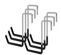 UHETLET 6 PCS Ganchos de Garaje en Forma de S | Gancho en S para Bicicleta de Carga Pesada 35 kg | Resistentes Ganchos para Bicicletas, Escaleras Macetas y Herramientas de Jardinería