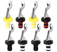 UHETLET 8 PCS Tapones para Botellas de Vino y Cerveza | Tapon Vino de Acero Inoxidable | Tapones Hermético Universal con Palanca para Botellas de Vidrio (Vinos, Champán, Cerveza)