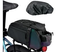 UHETLET Alforja Trasera Bicicleta 10L, Alforjas Bicicleta Impermeable, Alforjas Impermeables para Bicicletas de Montaña, Alforja Bici Trasera Mochila Reflectante para Portaequipajes de Bicicletas