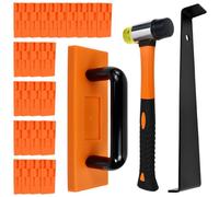 UHETLET Kit de Instalación de Suelo Laminado - 43 PCS Herramientas para Suelo Laminado Incluye Martillo de Goma, Palanca de Extracción y Cuñas Separadoras - Kit Instalacion paraSuelo Vinilico Click