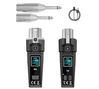 Uhf - Sistema de micrófono inalámbrico con transmisor y receptor Xlr para cantantes, músicos, guitarristas, actuaciones en escenario, karaoke, fiesta, color negro, rango de 30 a 50 metros (un arrastre