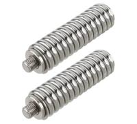 Uhidka 2 Soportes de Resorte para Antena CB de Alta Resistencia, Aptos para Antenas de Radio CB de Vehículos o Móviles, Roscas de 3/8 A 24 Pulgadas, de Acero Inoxidable