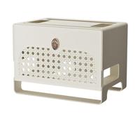 Uhidka Caja de Gestión de Cables para Tomas de Corriente, Enrutador, Cables de TV, Concentrador USB - Organizador de Cables Multifuncional con Diseño de Panel A