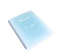 Uhidka Carpeta para Partituras, 40 PáGinas, Soporte/Partituras, Se Adapta Al TamañO de Carta A4, Carpeta para Coro, Azul Degradado