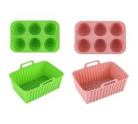 Uhidka Juego de Bandejas de Silicona para Hornear, Herramienta para Hornear, Rectangular, Multiusos, para Pasteles, Gelatina, Pudín, Molde de Bandeja de Silicona A