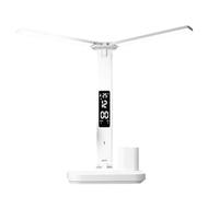 Uhidka Lámpara de Escritorio LED con 2 Portalápices, Regulable, 3 Modos de Color, Lámpara de Mesa Que Cuida los Ojos para la Oficina, el Hogar, la Lectura y el Estudio