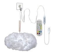 Uhidka Lámpara de Noche 3D Cloud RGB Compacta con Forma de Nube Tormentosa y Música Rítmica, Ideal para Uso en Interiores, Dormitorios o Juegos.