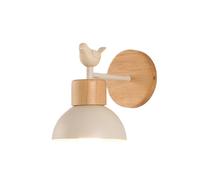 Uhidka Lámpara de Pared Nórdica de Madera, Accesorio de Iluminación para Sala de Estar, Dormitorio, Estudio, Habitación Infantil, Pasillo, Mesita de Noche, Decoración del Hogar A