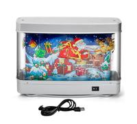 Uhidka Luz USB para Pecera, Decoración de Acuario, Luz, Lámpara de Mesa LED Dinámica Virtual, Decoración para Habitación