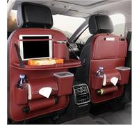 uHLANQC For Dodge Ram 1500 2019-2025, Caja de Almacenamiento for Respaldo Asiento Colgante Multifuncional Cuero con Bandeja Mesa Plegable Accesorios Viaje Impermeables(Wine-Red,2pcs)