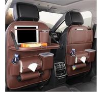 uHLANQC For Dodge Ram 1500 2019-2025, Caja de Almacenamiento for Respaldo Asiento Colgante Multifuncional Cuero con Bandeja Mesa Plegable Accesorios Viaje Impermeables(Coffee,1pcs)