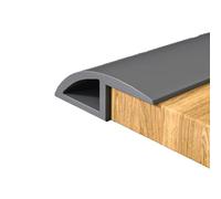 uHLANQC Tira de Borde Alfombra, Tira transición Piso Goma, rampa Entrada autoadhesiva 16,4 pies y 3, for Pisos laminados Vinilo Irregulares(Gray,500cm/16.4ft)