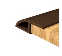 uHLANQC Tira de Borde Alfombra, Tira transición Piso Goma, rampa Entrada autoadhesiva 16,4 pies y 3, for Pisos laminados Vinilo Irregulares(Coffee,100cm/3.3ft)