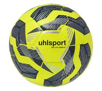 uhlsport 350 Lite Addglue balón de fútbol, jóvenes, Amarillo Fluo/Azul Marino/Plata, 5