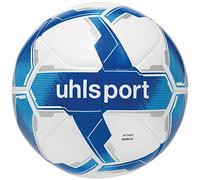 uhlsport Attack ADDGLUE Balón de fútbol de entrenamiento - con la nueva tecnología ADDGLUE - Blanco/Real/Azul - para jóvenes y activos - FIFA Basic