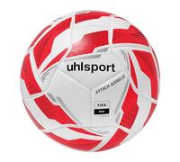 uhlsport Attack Addglue balón de fútbol, Jóvenes y Adultos, Blanco/Rojo/Plata, 4