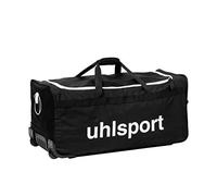 uhlsport Basic Line Travel & Team Bolsa, XL, 110 litros - Bolsa de deporte bolsa de ruedas - Gran Capacidad Adulto, Negro/Blanco, 70 x 37,5 x 37,5 cm
