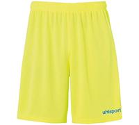 Uhlsport Center Basic Shorts Without Slip Shorts De Juego, Hombre, Amarillo Fluor/Radar Azul, S