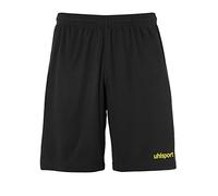 Uhlsport Center Basic Shorts Without Slip Shorts De Juego, Hombre, Negro/Lima Amarillo, XL
