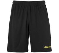 Uhlsport Center Basic Shorts Without Slip Shorts De Juego, Hombre, Negro/Lima Amarillo, XXL