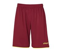 Uhlsport Club Shorts Shorts De Fútbol para Hombre, Hombre, Burdeos/Amarillo Fluor, 164
