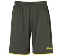Uhlsport Club Shorts Shorts De Fútbol para Hombre, Hombre, Dark Olive/Amarillo Fluor, M