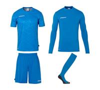 uhlsport Prediction Torwart Set Conjunto de Camiseta, Azul Fluorescente, Large Unisex Adulto