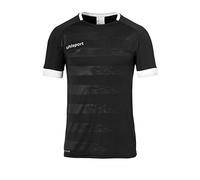 Uhlsport Division II Shirt Shortsleeved Camiseta De Entrenamiento De Fútbol, Hombre, Negro/Blanco, 128