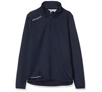 uhlsport Essential 1/4 Zip Top Sudadera De Entrenamiento, Hombre, azul marino/blanco, L