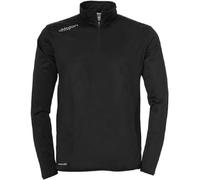 uhlsport Essential 1/4 Zip Top Sudadera De Entrenamiento, Hombre, Negro/Blanco, L