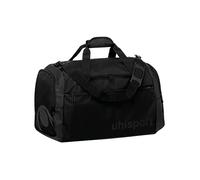 uhlsport Essential Bolsa de Deporte de 50 litros Bolsa de Viaje para Hombres y Mujeres - con Dos Bolsillos Laterales y Compartimento Frontal - Viajes, Fitness, Gimnasio, Balonmano, fútbol - Negro