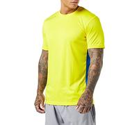 Uhlsport Essential MC Camiseta de Juego Manga Corta, Hombre, Amarillo Lima/Azur, L