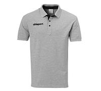 Uhlsport Essential Prime Polo Shirt Camiseta De Entrenamiento, Hombre, Gris Melange/Negro, 4XL