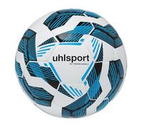 uhlsport Fairtrade Top Training Addglue balón de fútbol, Jóvenes y Adultos, Blanco/Negro/Azul Fluo, 3