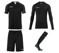 uhlsport Goalkeeper - Juego de Portero para Hombre, Juego de Camisas, Pantalones Cortos, Capas Base y Calcetines de fútbol, Ropa de Portero, Conjunto Completo para Adultos y jóvenes